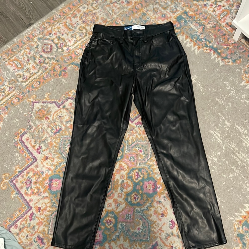 Black leather pants